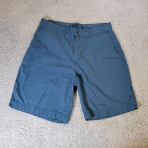 Patagonia Shorts Mens 30 Teal Blue Organic Cotton Canvas Camping Hiking